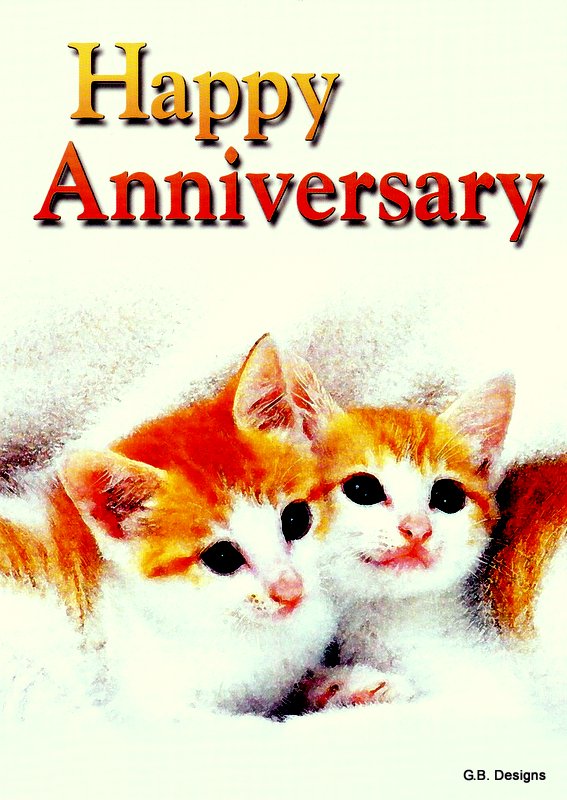 Kittens Anniversary Card - Click Image to Close